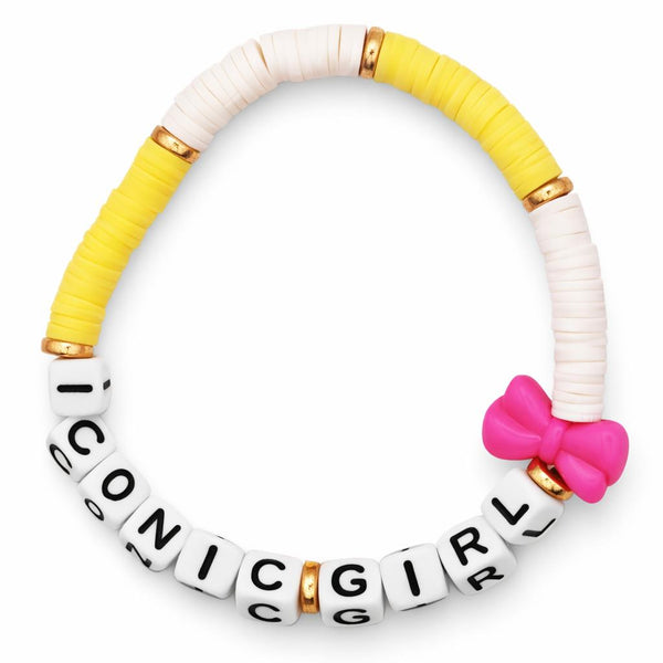 Swifties ICONIC GIRL Friendship Bracelet - Yellow and White
