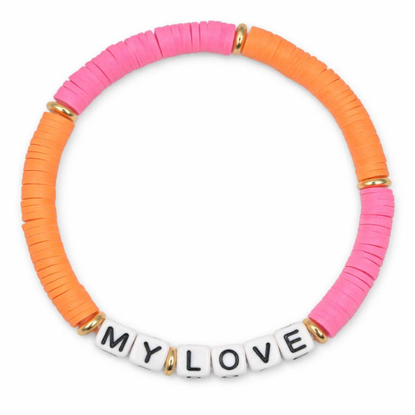 Swifties Friendship Bracelet MY LOVE - Pink and Orange