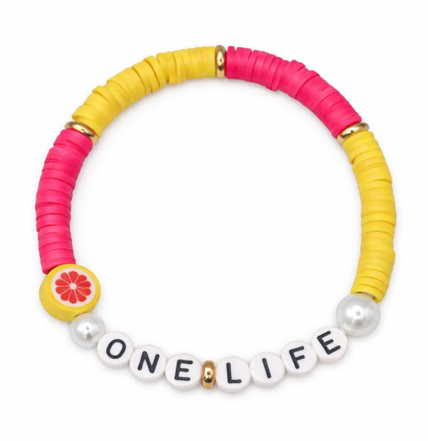 Swifties Friendship Bracelet ONE LIFE - Pink & Yellow