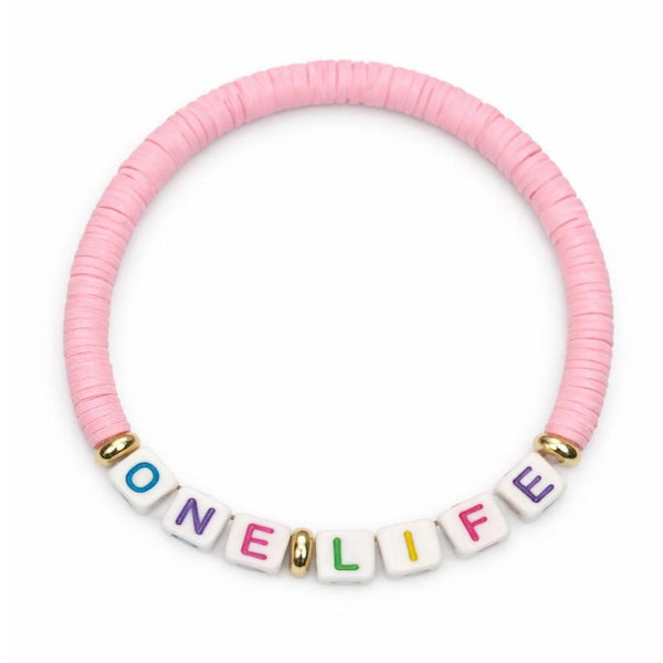 Swifties Friendship Bracelet ONE LIFE - Light pink