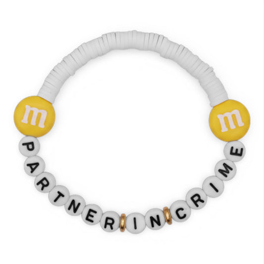 Swifties PARTNER IN CRIME Friendship Bracelet - White