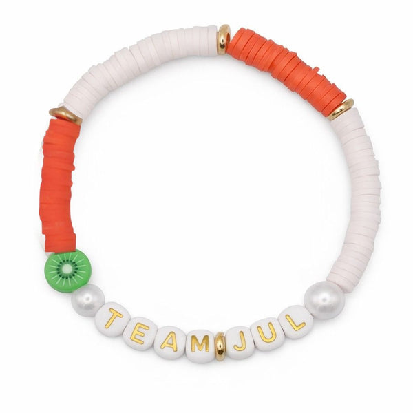 Swifties Friendship Bracelet TEAM JUL - White & Orange