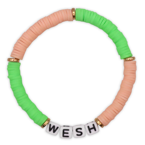 Swifties Friendship Bracelet WESH - Green & Peach
