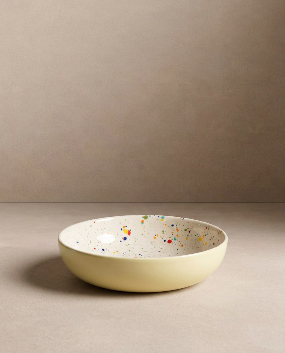 Breeze Party In Stoneware Pasta Plate 21cm Yellow
