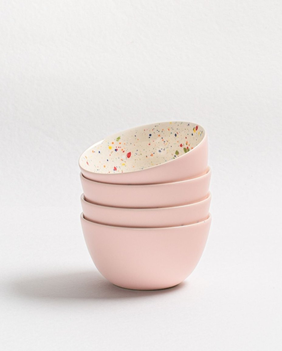 Breeze Party In Stoneware Bowl 16cm Pink