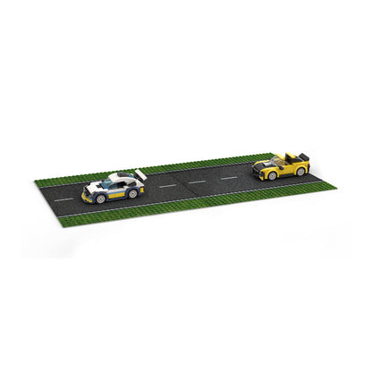 BRIXIES Plus Designer Baseplate Road Straight 32 x 32 Studs