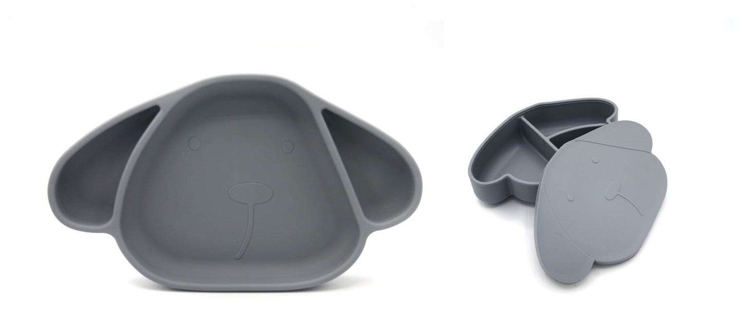 Silicone Tableware Set in Grey