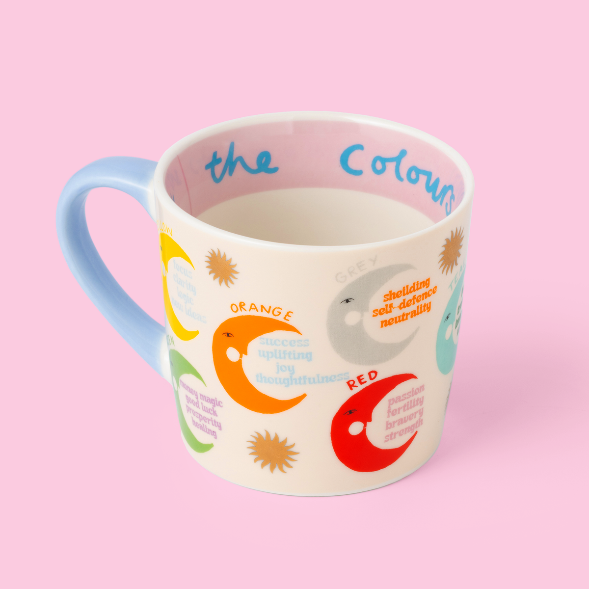 Tazza con affermazioni sui colori della magia