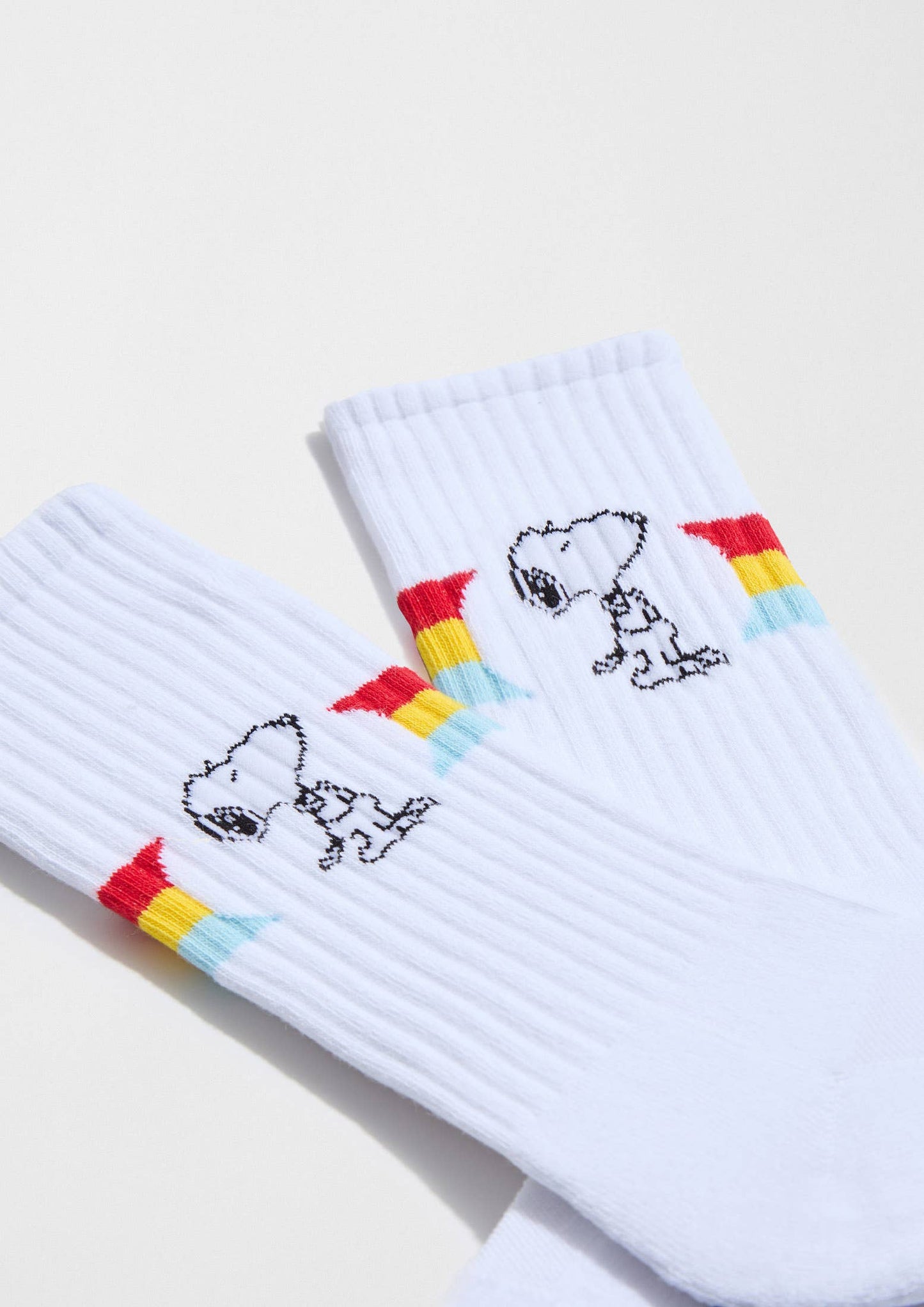BeSnoopy Rainbow Street - 100% Organic Cotton Socks: White / Size 36/40