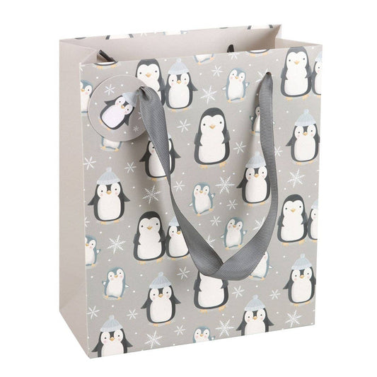 Sac Cadeau Pingouin d’Hiver (23 cm)