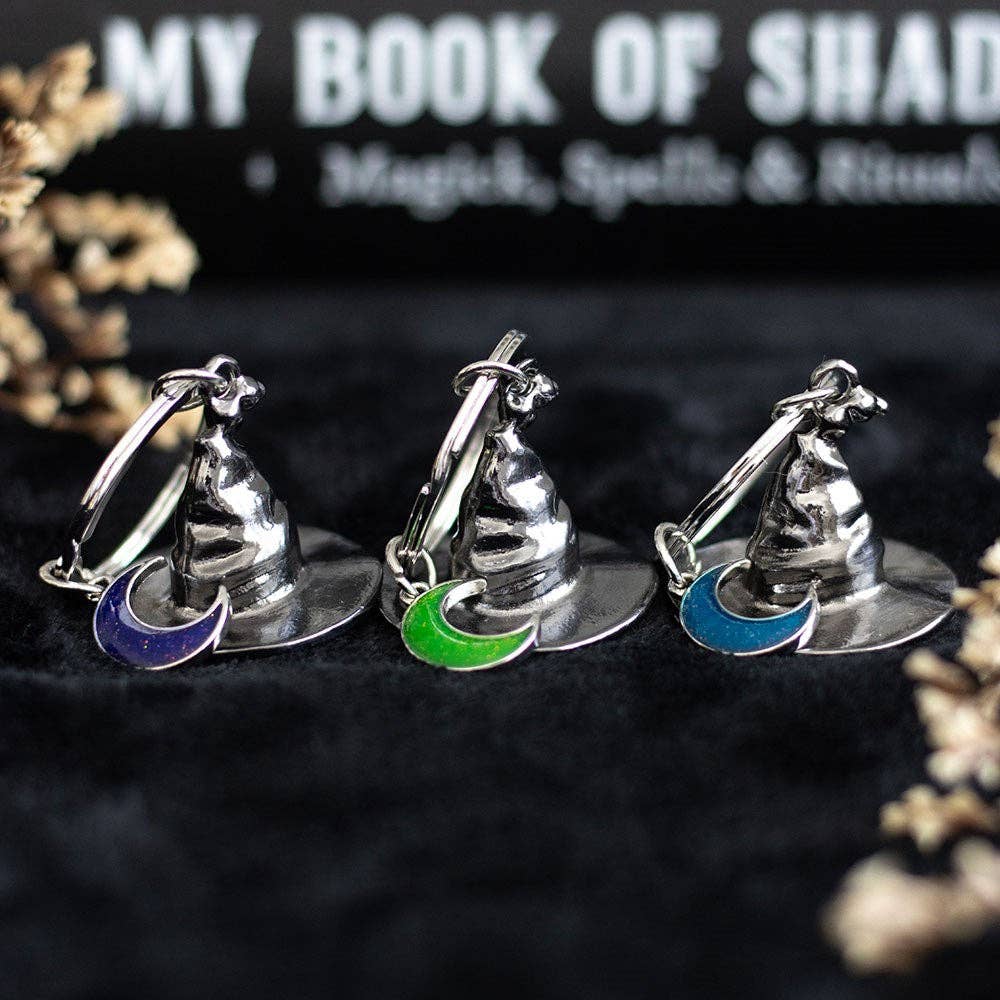 Set of 3 Sisters of the Coven witch hat keychains