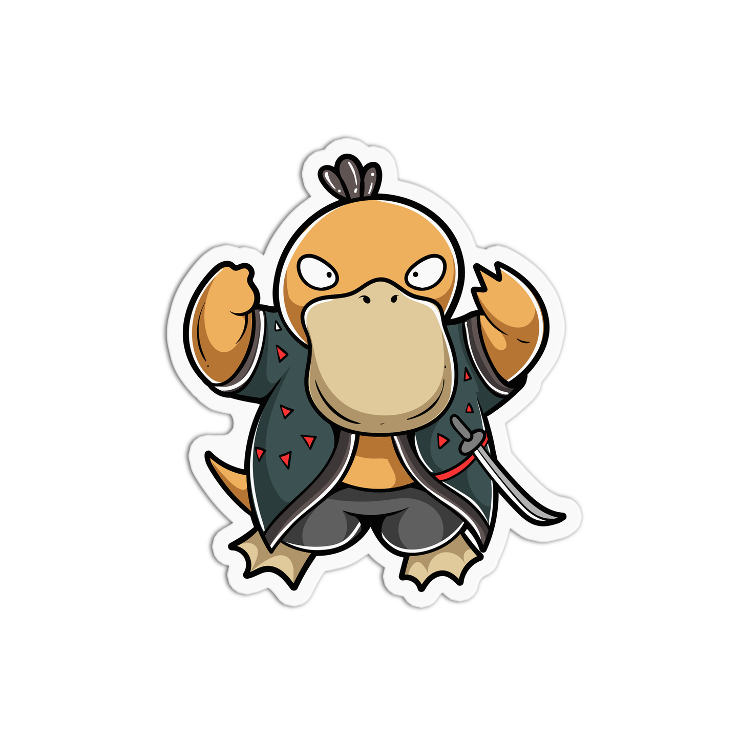 Samurai Duck Sticker