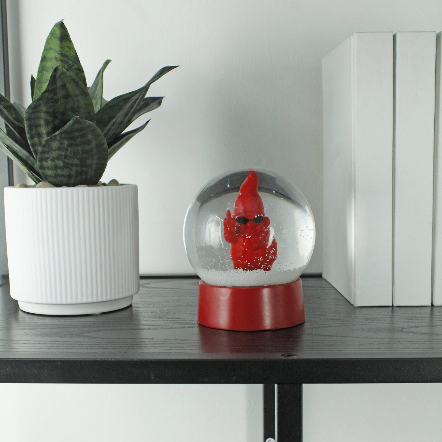 Boule à neige Nain de Jardin F**k - Rouge