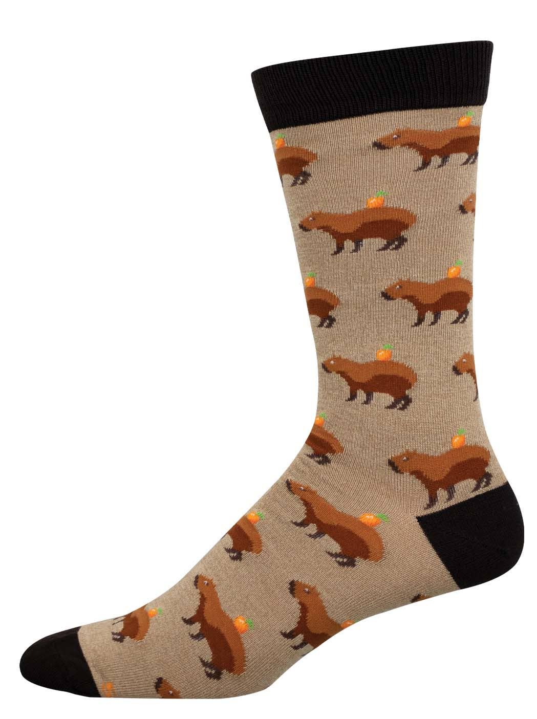 Chaussettes Capybaras avec Orange
