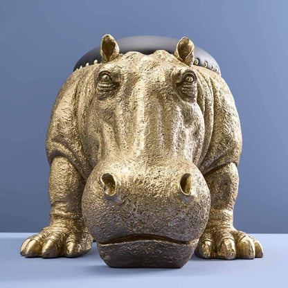 Hippopotamus Patty Gold Stool