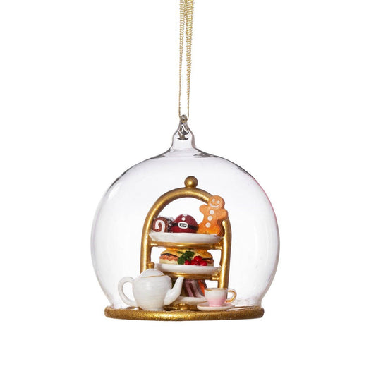 Tea Time Dome Christmas Bauble