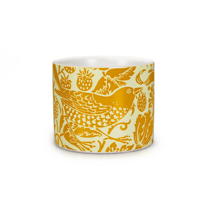 Pot céramique William Morris - Strawberry Thief jaune