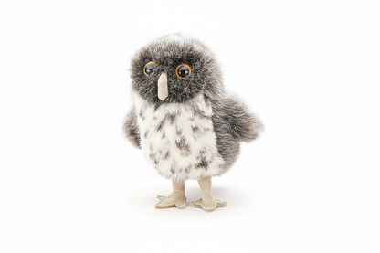 Spotted mini owl finger puppet