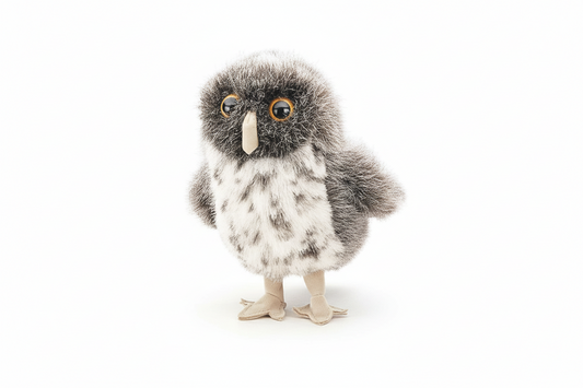 Spotted mini owl finger puppet