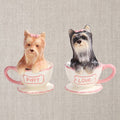 Salière et Poivrière Yorkshire Terrier dans une Tasse à Thé