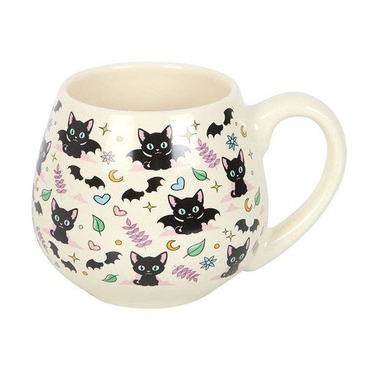 Mystical Black Cats Round Mug