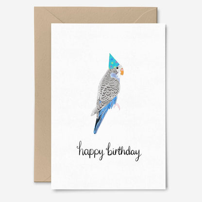 Parakeet Birthday Card