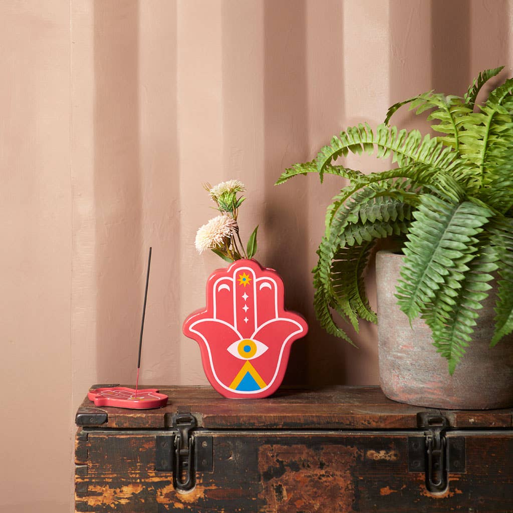Vase, Lucky Hand, red, ceramic