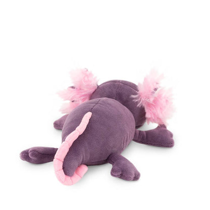 Purple axolotl plush toy, 20 cm