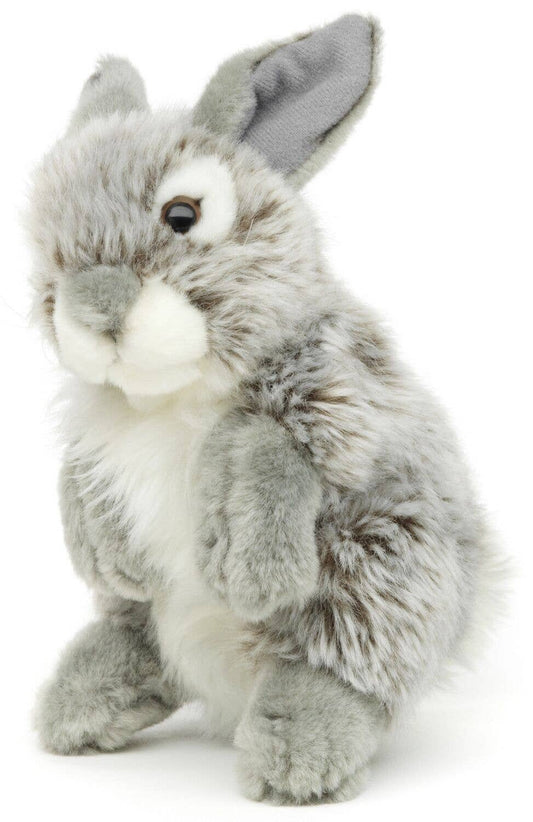 Lapin debout (gris) - 18 cm (hauteur) - peluche Uni Toys
