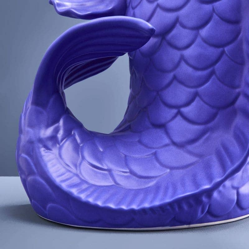 Blubb Sculpture/Vase, Matte Blue Stoneware, 35 x 30 x 44 cm