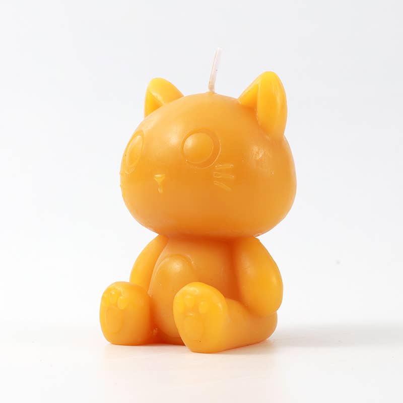 Yellow Cat Candle