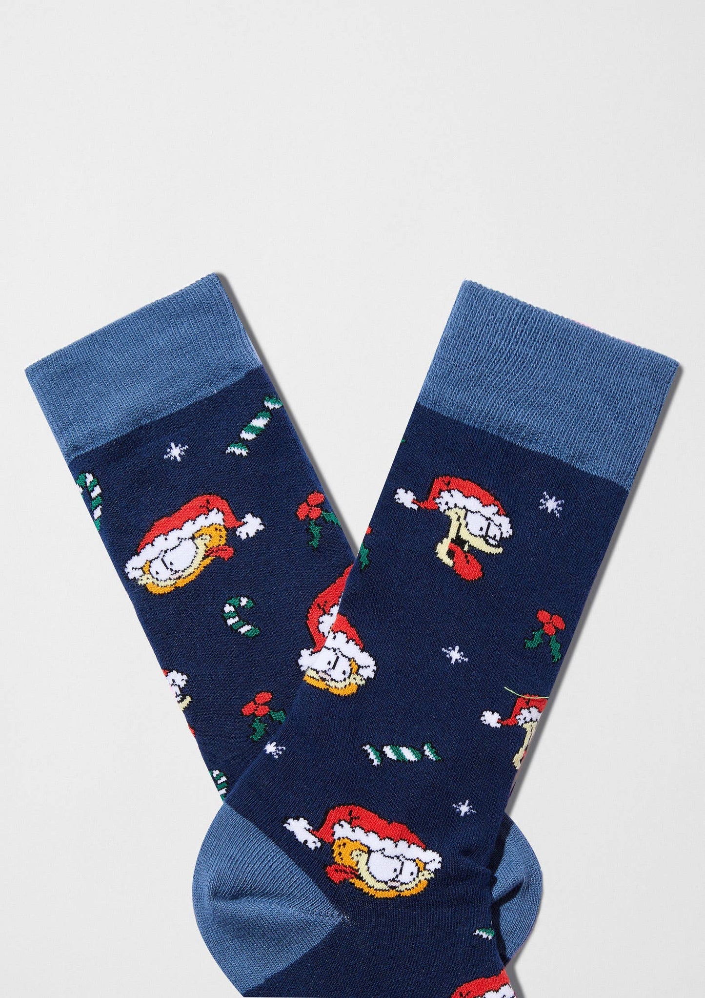 BeGarfield Santa - Chaussettes en coton biologique à 100%