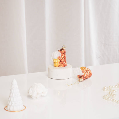 Boule de Noël Teckel Chope de Bière