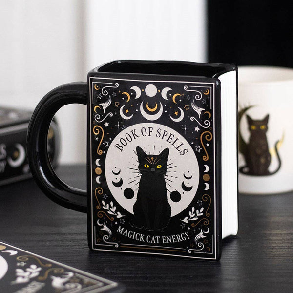 "Black Cat Magick: Book of Spells" Book Mug
