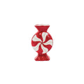 Vase à Fleurs - Bonbon au Caramel - -Céramique-Rouge/Blanc- 12x6,5x20cm