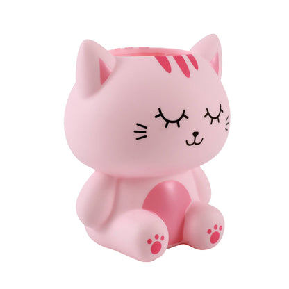 3D Pink Cat Pen Holder
