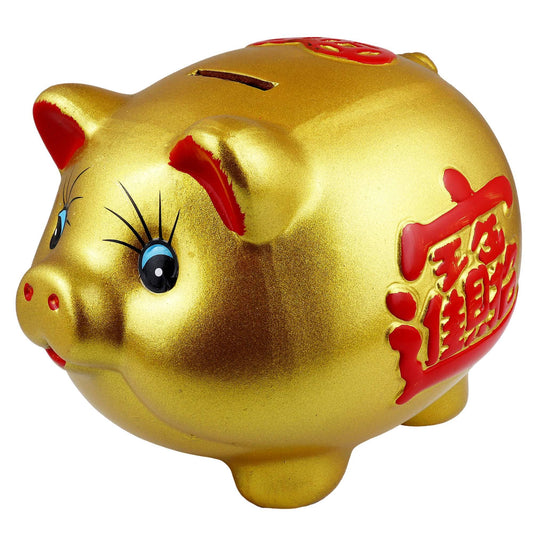 Golden Lucky Piggy Bank