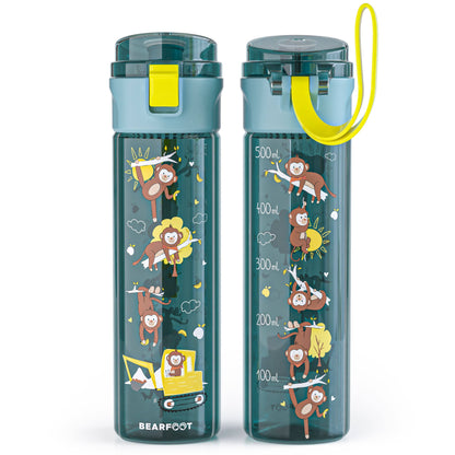 Kids' Water Bottle, 500ml, lightweight - Excavator-blue