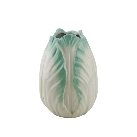 Vase - Tulip Head - Stoneware - Mint - 14x14x19cm
