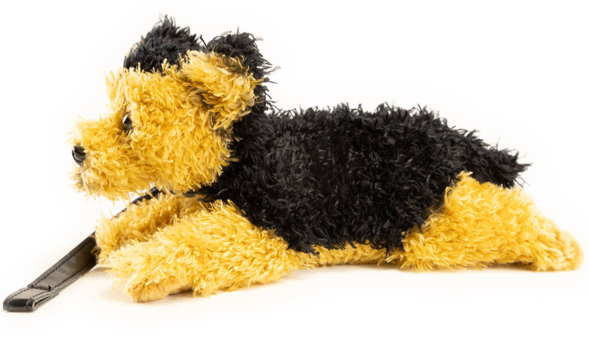 Yorkshire Terrier plush toy with leash