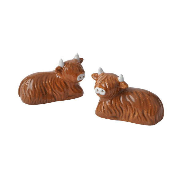 Salière et poivrière “Bramble Farm” Vaches des Highland