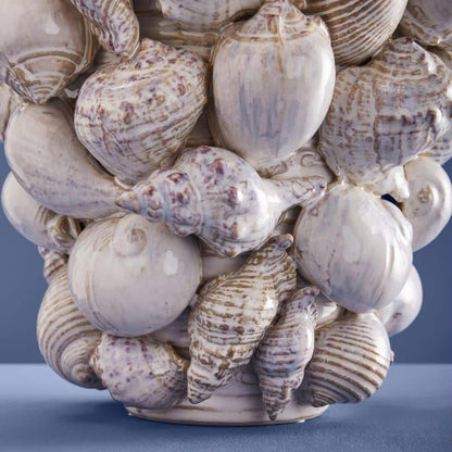 Seashell Vase, Natural Stoneware M