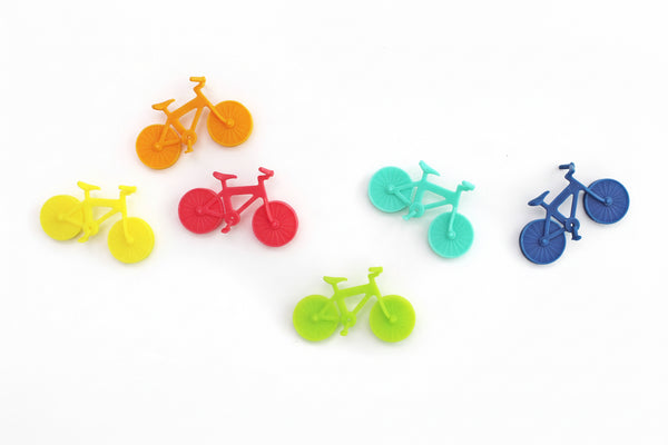 Marque-verres vélo colorés