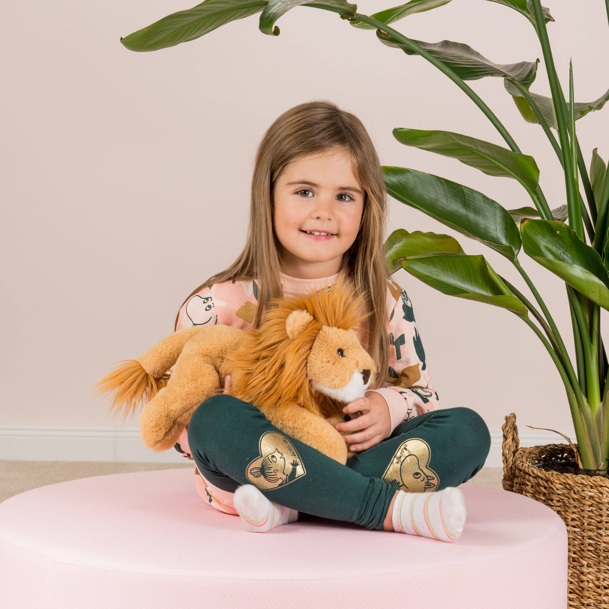 Peluche Lion Couché – 33 cm