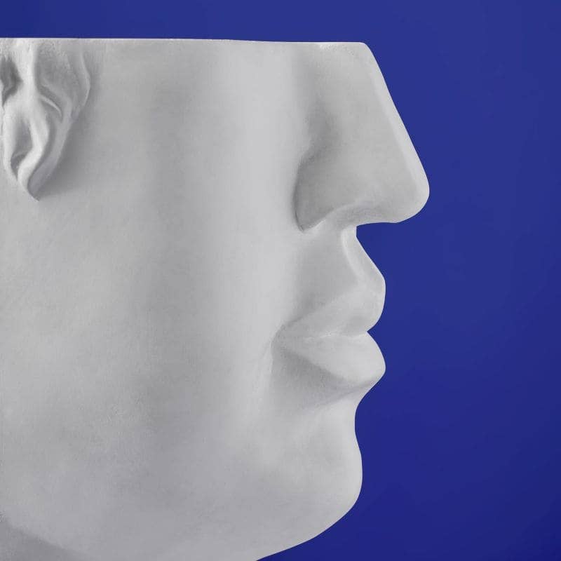 Table d'appoint David, Blanc Magnésie, 53 x 46 x 53 cm