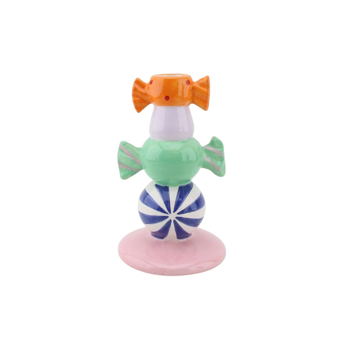 Toffee Candy Candle Holder - Multicoloured - 11x11x18cm