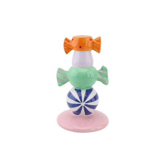 Toffee Candy Candle Holder - Multicoloured - 11x11x18cm