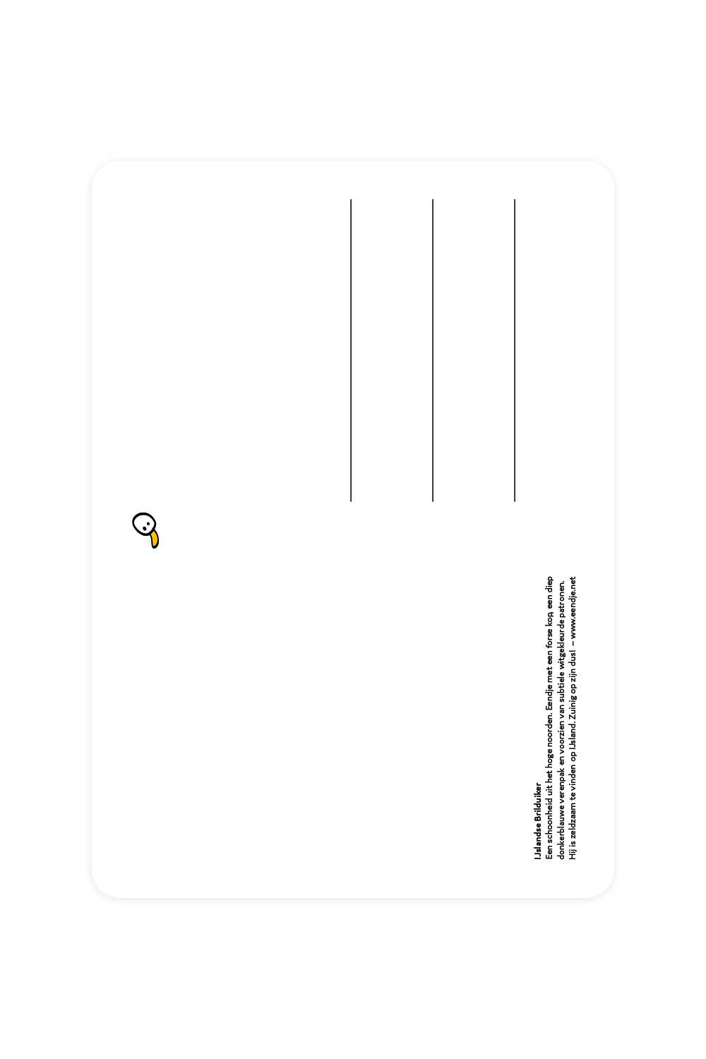 Carte postale avec un plongeur de lunettes islandais