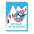 Carte de Vœux Pingouin « Just Chillin' for the Holidays »