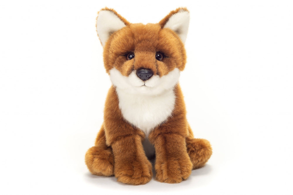 Sitzender Rotfuchs aus Plüsch